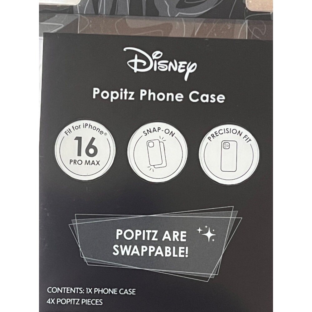 DISNEY Stitch Popitz iPhone 16 PRO MAX Case Purple Halloween Snap On Charms NEW - Picture 5 of 9